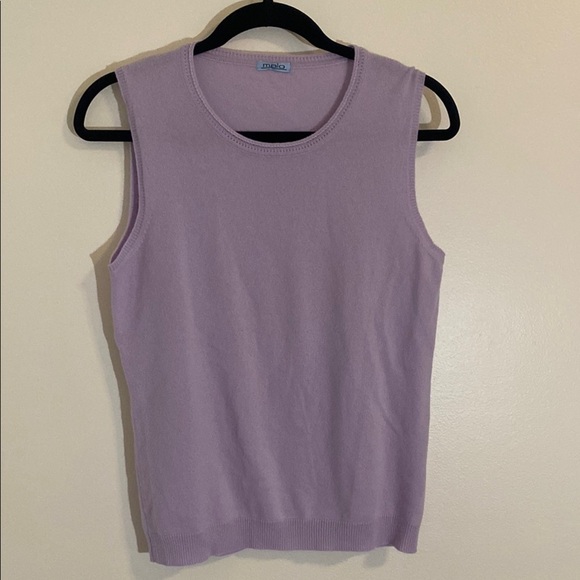 Malo Tops - Malo 100% Cashmere Lilac Sweater Tank Vest Italian sz 44 US sz8